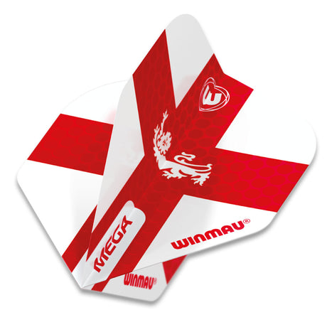 Winmau Mega Standard England St George Dart Flights (6900.130) [Standard Shape] - view 3