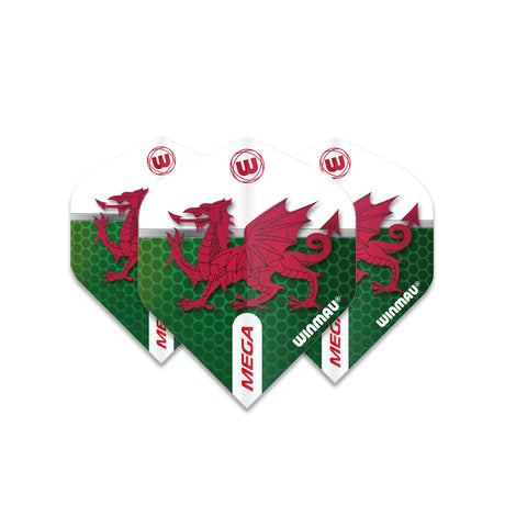 Winmau Mega Standard Wales Dragon Dart Flights (6900.131) [Standard Shape] - view 2