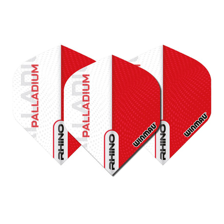 Rhino Extra Thick Palladium Red and White Standard Dart Flights by Winmau - view 2