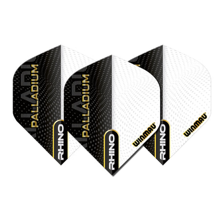 Rhino Extra Thick Palladium Black and White Standard Dart Flights by Winmau - view 2