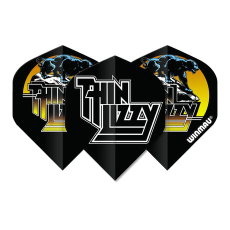 Rock Legends Thin Lizzy Black Dart Flights by Winmau - view 2