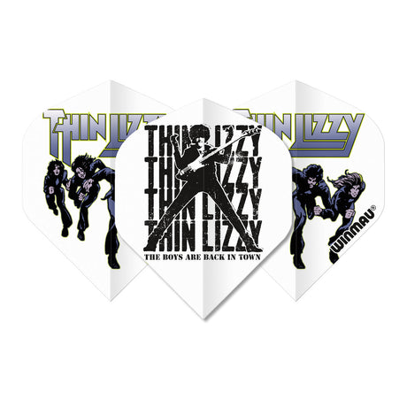 Rock Legends Thin Lizzy White Dart Flights by Winmau - view 2