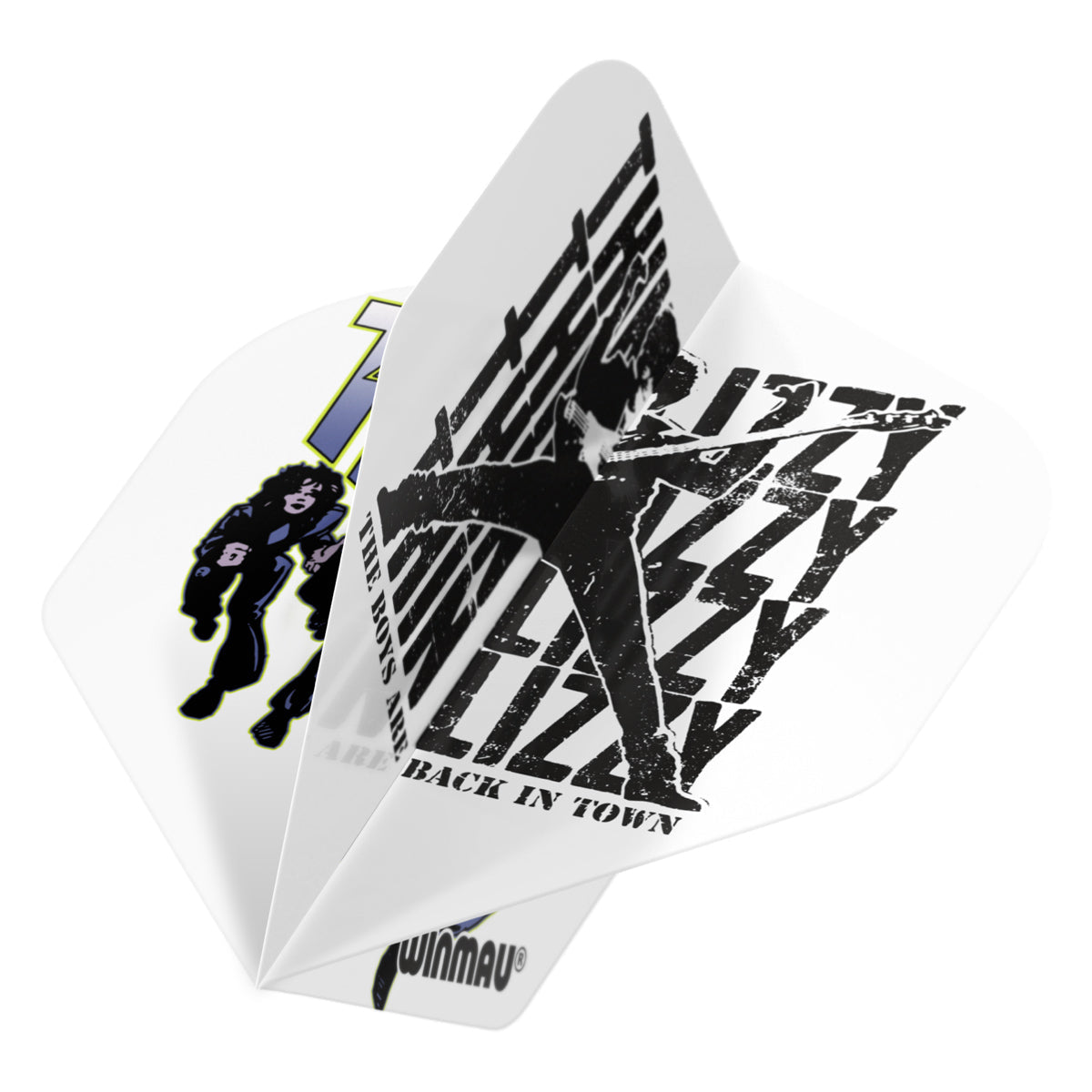 Rock Legends Thin Lizzy White Dart Flights by Winmau - view 3
