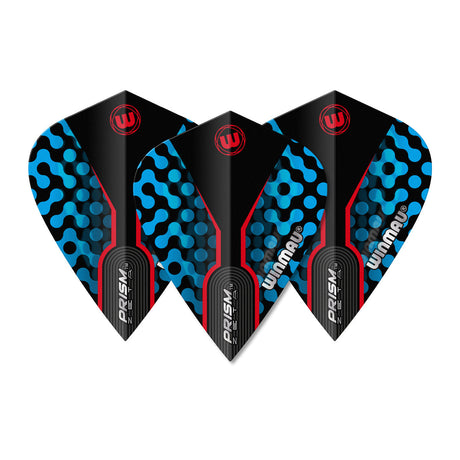 Prism Zeta Blue, Black & Red Kite Flight by Winmau - view 2