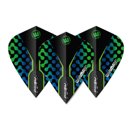 Prism Zeta Blue, Black & Green Kite Flight by Winmau - view 2