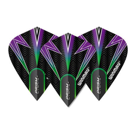 Prism Alpha Black, Green & Purple Kite Flight by Winmau - view 2