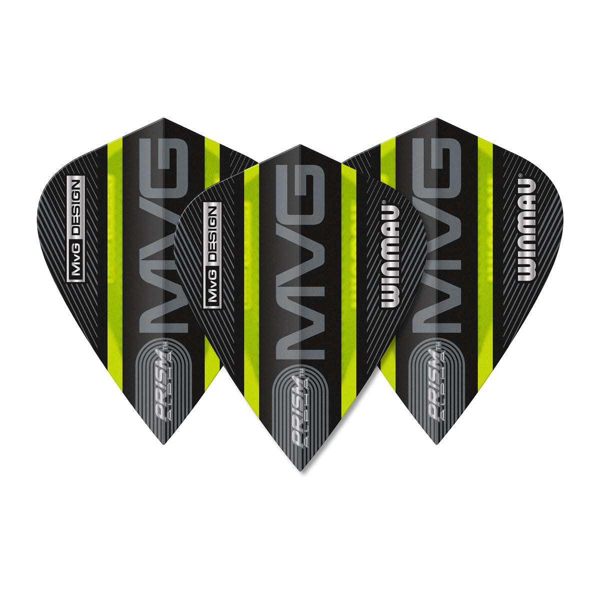 Prism Alpha MVG Black & Green Kite Flight by Winmau - view 2
