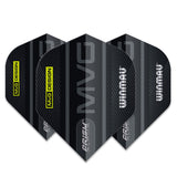 Prism Alpha MVG Logo Black and Grey Standard Dart Flights by Winmau - view 2