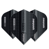 Prism Alpha MVG Winmau Logo Black and Grey Standard Dart Flights by Winmau - view 2