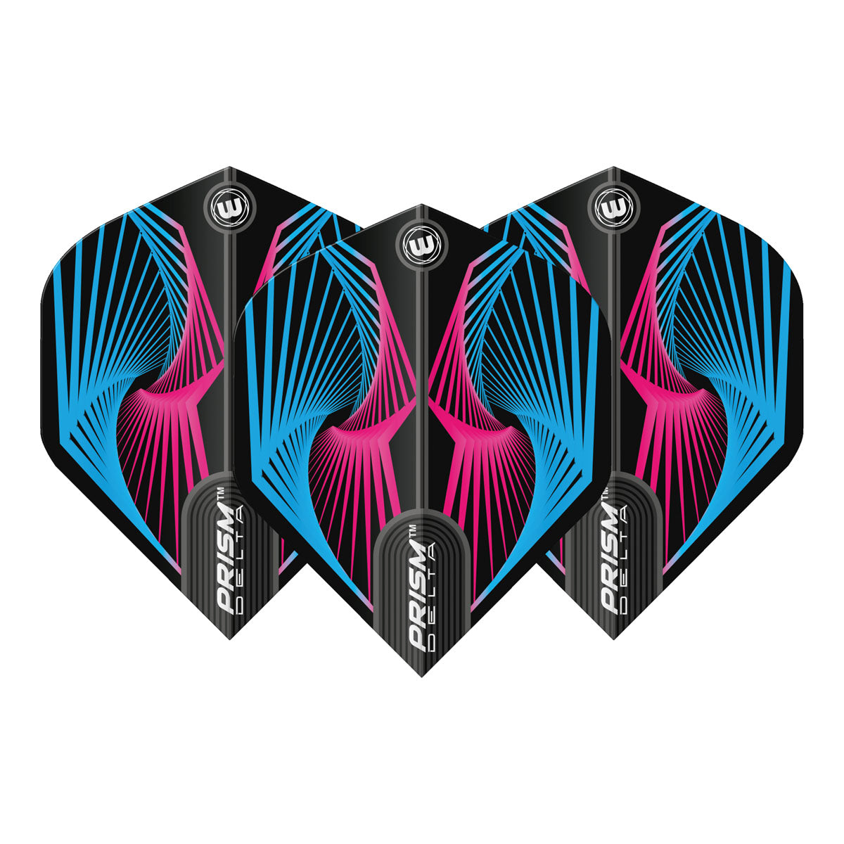 Prism Delta Spiral Blue and Pink Standard Dart Flights by Winmau - view 2