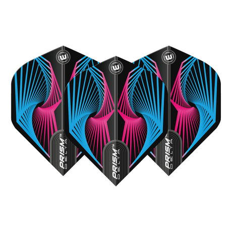 Prism Delta Spiral Blue and Pink Standard Dart Flights by Winmau - view 2
