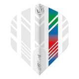 Prism Delta White, Blue, Red and Green Standard Dart Flights by Winmau