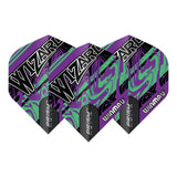 Prism Delta Wizard Purple and Green Standard Dart Flights by Winmau - view 2