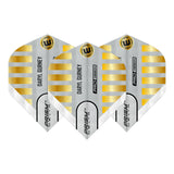 Prism Delta Daryl Gurney White and Gold Embossed Standard Dart Flights by Winmau - view 2