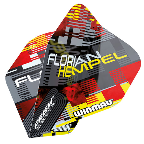 Prism Delta Florian Hempel Black & Red Standard Dart Flights by Winmau - view 3