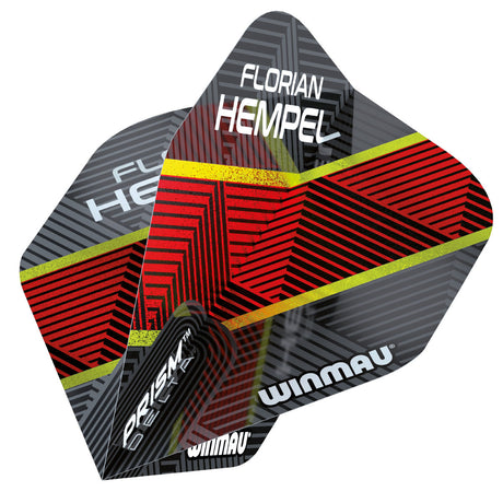 Prism Delta Florian Hempel Grey & Red Standard Dart Flights by Winmau - view 3