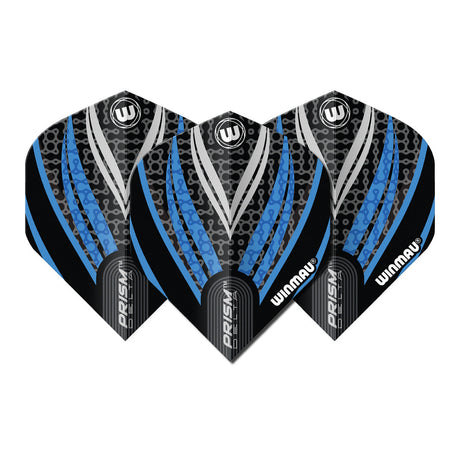Prism Delta Black, White & Blue No2 Dart Flights by Winmau - view 2