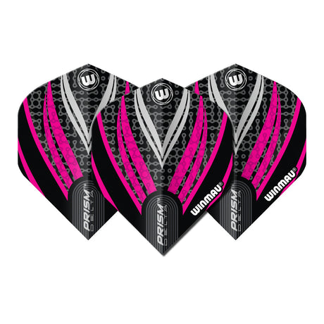 Prism Delta Black, White & Pink No2 Dart Flights by Winmau - view 2