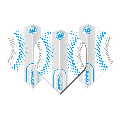 Prism Zeta Circles White and Blue Standard Dart Flights by Winmau - view 2
