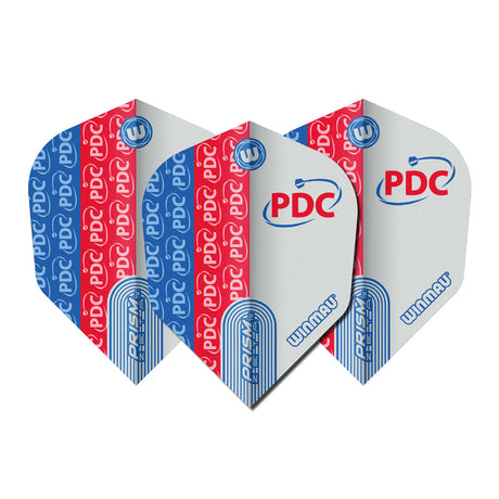 Prism Zeta PDC Red, Blue & White No6 Dart Flights by Winmau - view 2