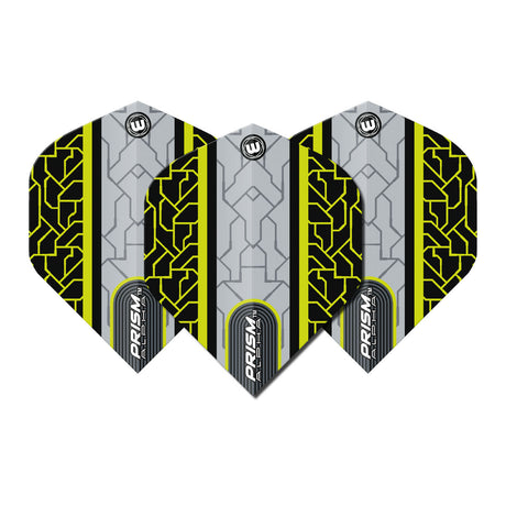 Prism Alpha Circuit Black and Yellow Standard Dart Flights by Winmau - view 2