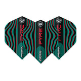 Prism Alpha Fyre Black, Turquoise and Red Standard Dart Flights by Winmau - view 2