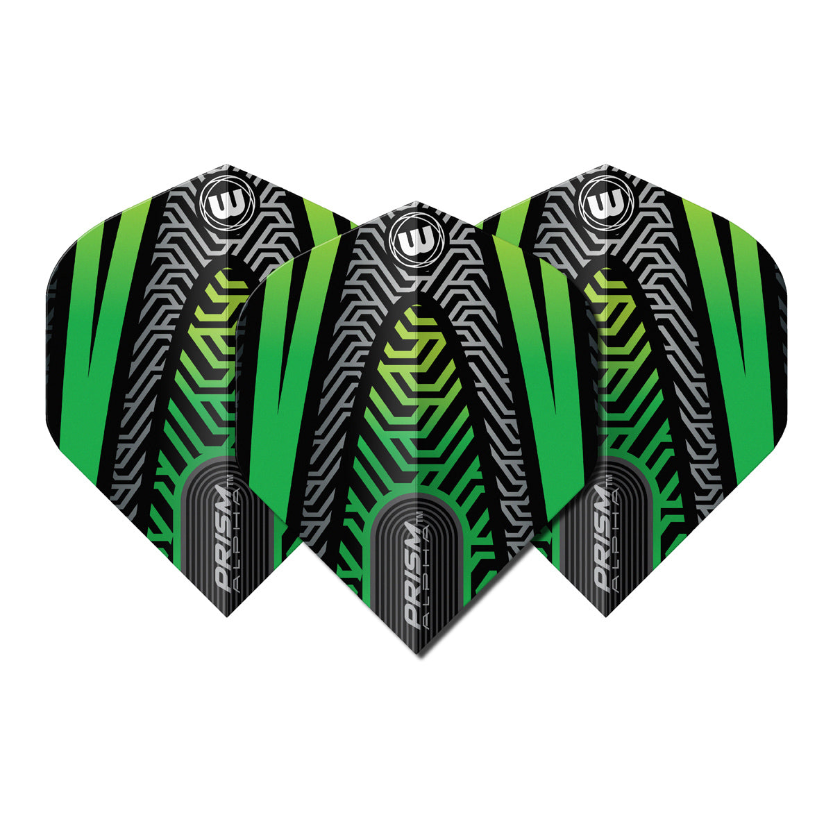 Prism Alpha Black & Green No2 Dart Flights by Winmau - view 2