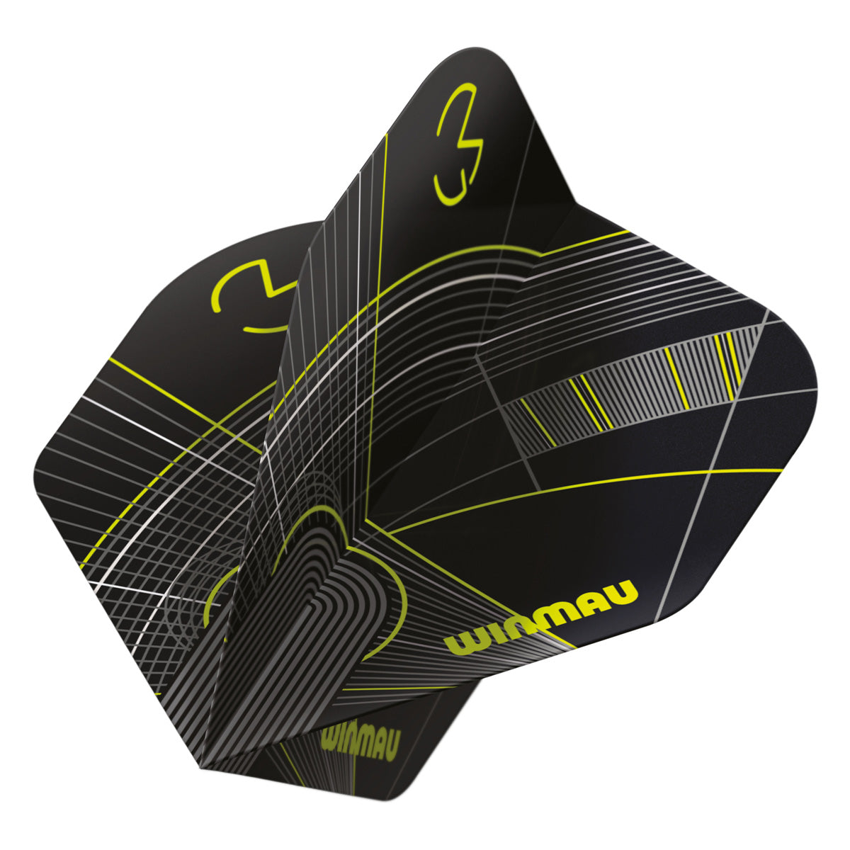 Winmau Prism Delta MvG Black & Green No2 Dart Flights - view 3