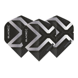 Winmau Blade X Prism Delta Metallic Black & Silver Dart Flights - view 2