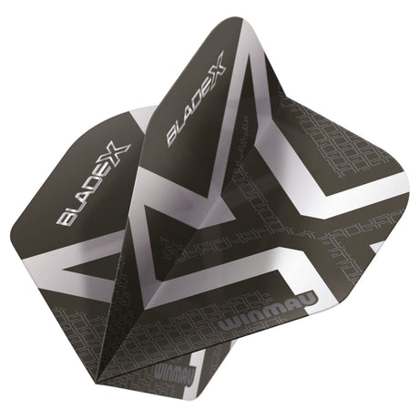 Winmau Blade X Prism Delta Metallic Black & Silver Dart Flights - view 3