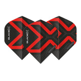 Winmau Blade X Prism Delta Metallic Black & Red Dart Flights - view 2