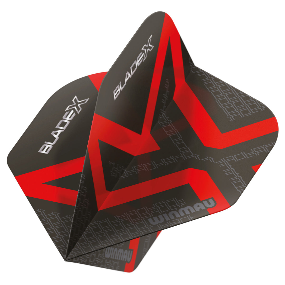 Winmau Blade X Prism Delta Metallic Black & Red Dart Flights - view 3