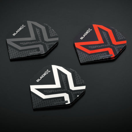Winmau Blade X Prism Delta Metallic Black & Red Dart Flights - view 7