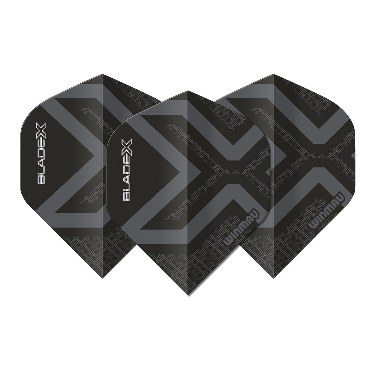 Winmau Blade X Prism Delta Metallic Black Dart Flights - view 2