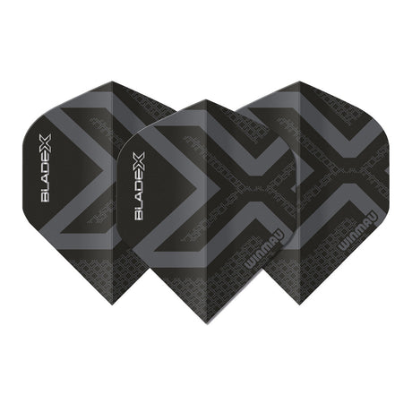 Winmau Blade X Prism Delta Metallic Black Dart Flights - view 2