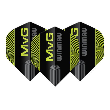 Winmau Prism Delta MvG Black with Green No2 Dart Flights - view 2