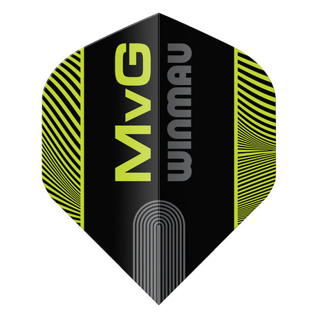 Winmau Prism Delta MvG Black with Green No2 Dart Flights