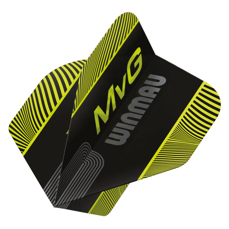 Winmau Prism Delta MvG Black with Green No2 Dart Flights - view 3
