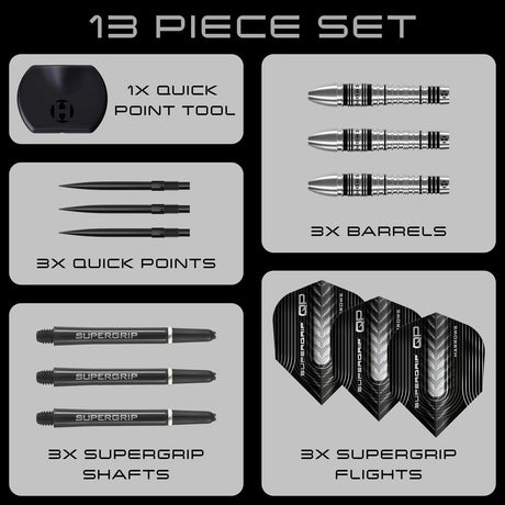 Harrows Supergrip Bomb 90% Tungsten QP Steel Tip Darts - view 6