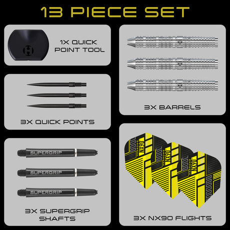 Harrows NX90 Parallel 90% Tungsten QP Steel Tip Darts - view 6