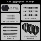 Harrows Supergrip Torpedo 90% Tungsten QP Steel Tip Darts - view 6