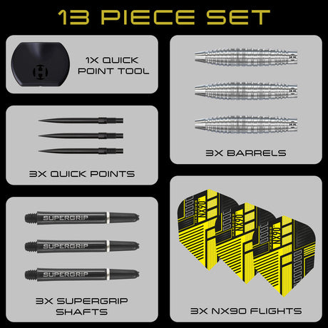 Harrows NX90 Bomb 90% Tungsten QP Steel Tip Darts - view 6