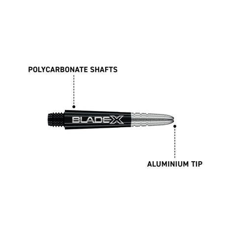 Winmau Vecta Blade X Black & Silver Dart Stems / Shafts - view 4