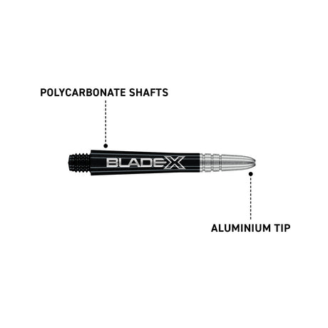 Winmau Vecta Blade X Black & Silver Dart Stems / Shafts - view 12
