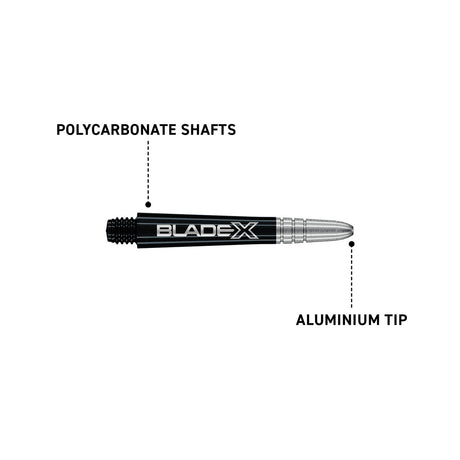 Winmau Vecta Blade X Black & Silver Dart Stems / Shafts - view 8