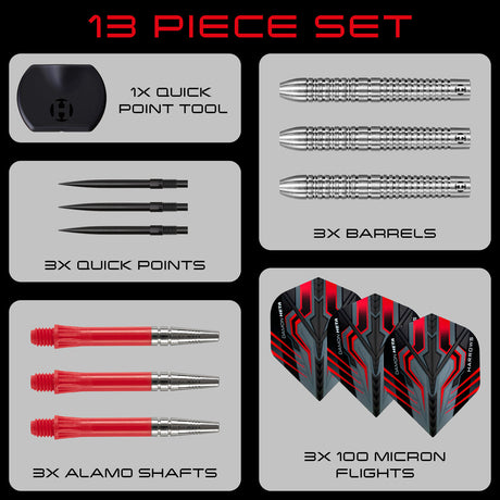 Harrows Damon Heta Series 1 Natural 90% Tungsten QP Steel Tip Darts - view 7