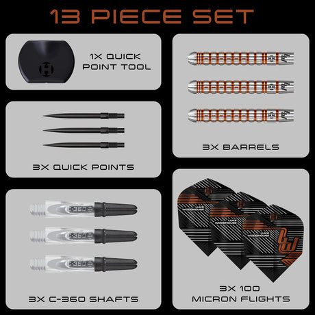 Harrows Luke Woodhouse Series 2 90% Tungsten QP Steel Tip Darts - view 7