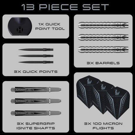 Harrows Luke Woodhouse Series 1 90% Tungsten QP Steel Tip Darts - view 7