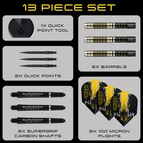 Harrows Dave Chisnall Chizzy Series 1 90% Tungsten QP Steel Tip Darts - view 7