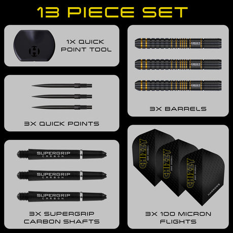 Harrows Dave Chisnall Chizzy Series 3 90% Tungsten QP Steel Tip Darts - view 7